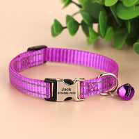 Engraved Anti Slip Reflective Cat Neck Collar