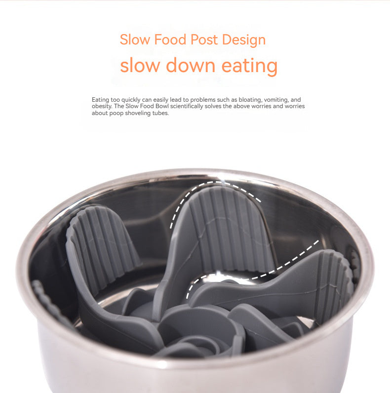 Pet Rotating Cutting Slow Food Plate Stainless Steel