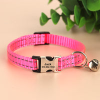 Engraved Anti Slip Reflective Cat Neck Collar
