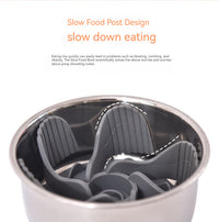 Pet Rotating Cutting Slow Food Plate Stainless Steel