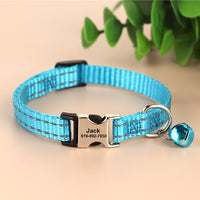 Engraved Anti Slip Reflective Cat Neck Collar